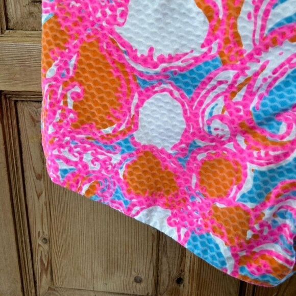 Lilly Pulitzer 0 Shorts‎ Pink Blue White Floral Pockets Zipper Mid Rise Textured - Picture 9 of 13